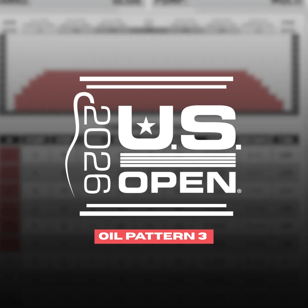 Official 35-foot Oil Pattern graph used during qualifying at the 2026 U.S. Open