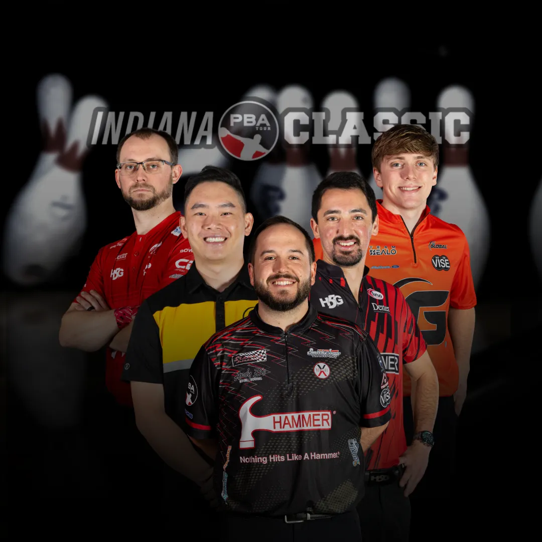 The final five advancers to the PBA Indiana Classic stepladder finals, headlined by top seed Boog Krol.