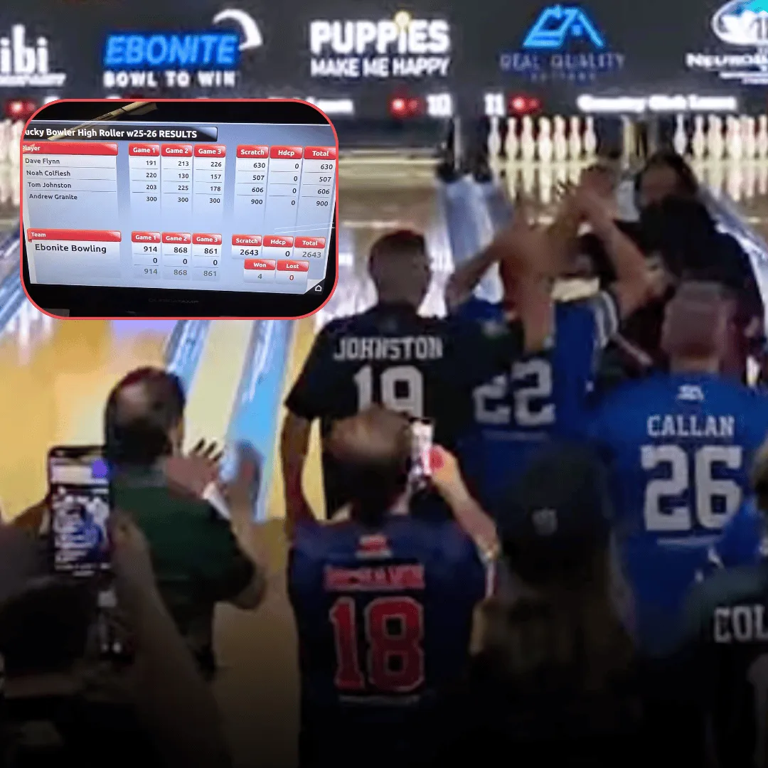 Andrew Granite after rolling a perfect 900 series at Country Club Lanes in Sacramento