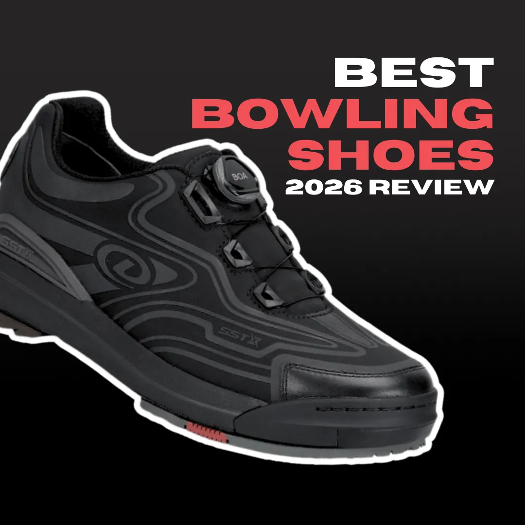 Black and red Dexter SST X Tron bowling shoes featured in Best Bowling Shoes 2026 guide