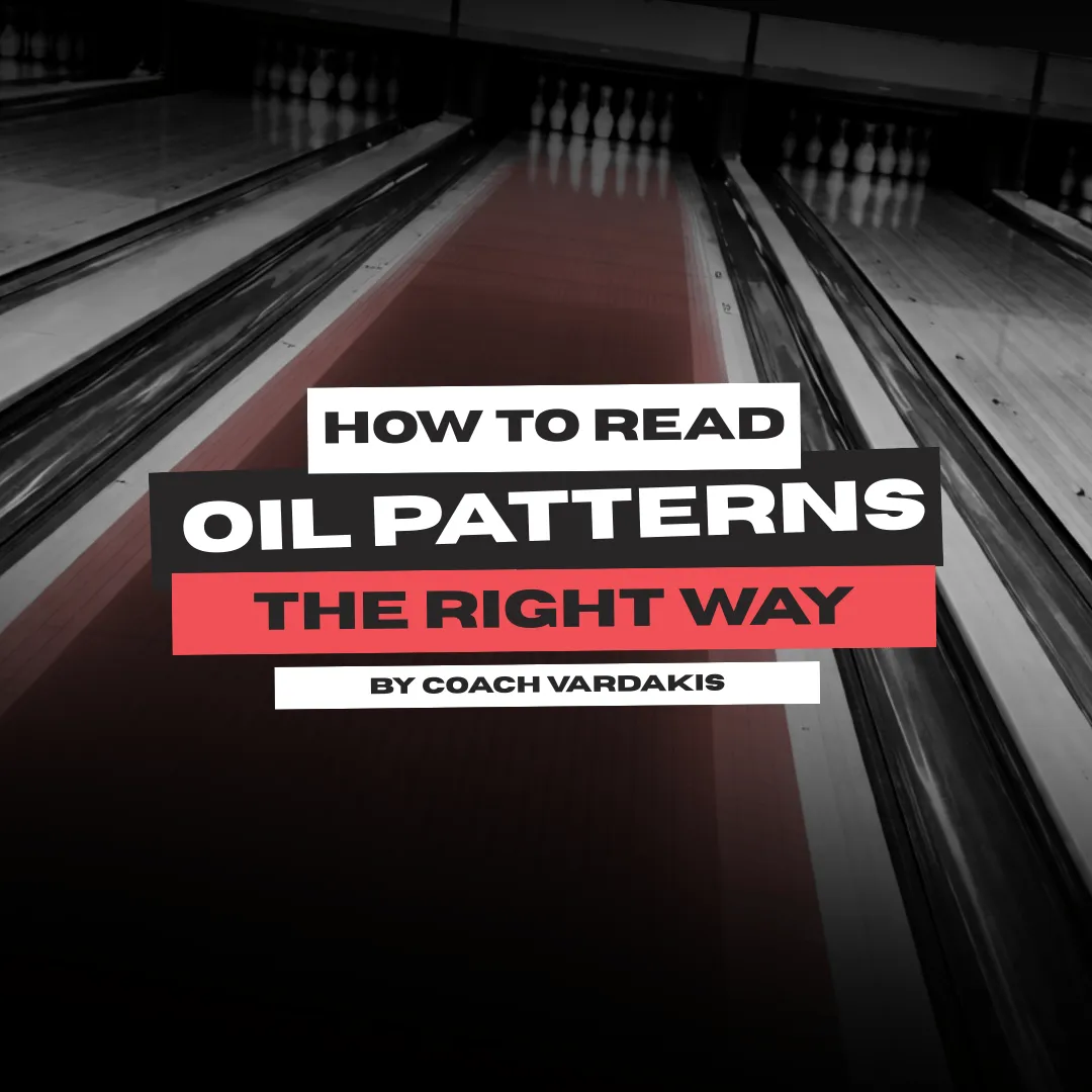 Guide to reading a bowling oil pattern sheet and building a starting line, featuring coach Panagiotis Vardakis