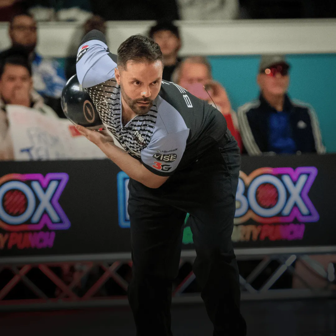 Jason Belmonte making a shot with Storm bowling ball on the PBA Tour