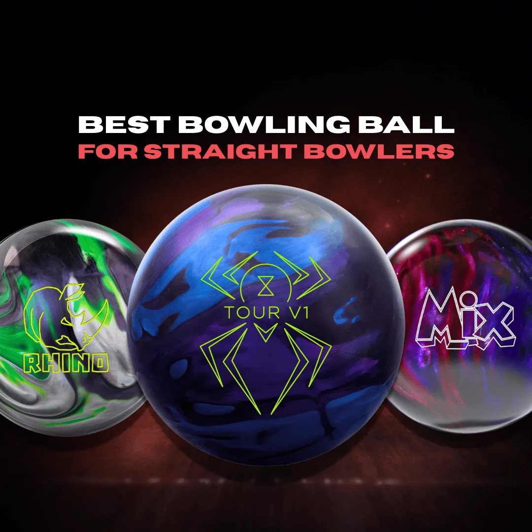 Best bowling ball for straight bowlers – featuring Black Widow Tour V1, Hammer Bubblegum Vibe, Hammer Viz-A-Ball, Storm Mix, and Motiv Primal Ghost on dark background