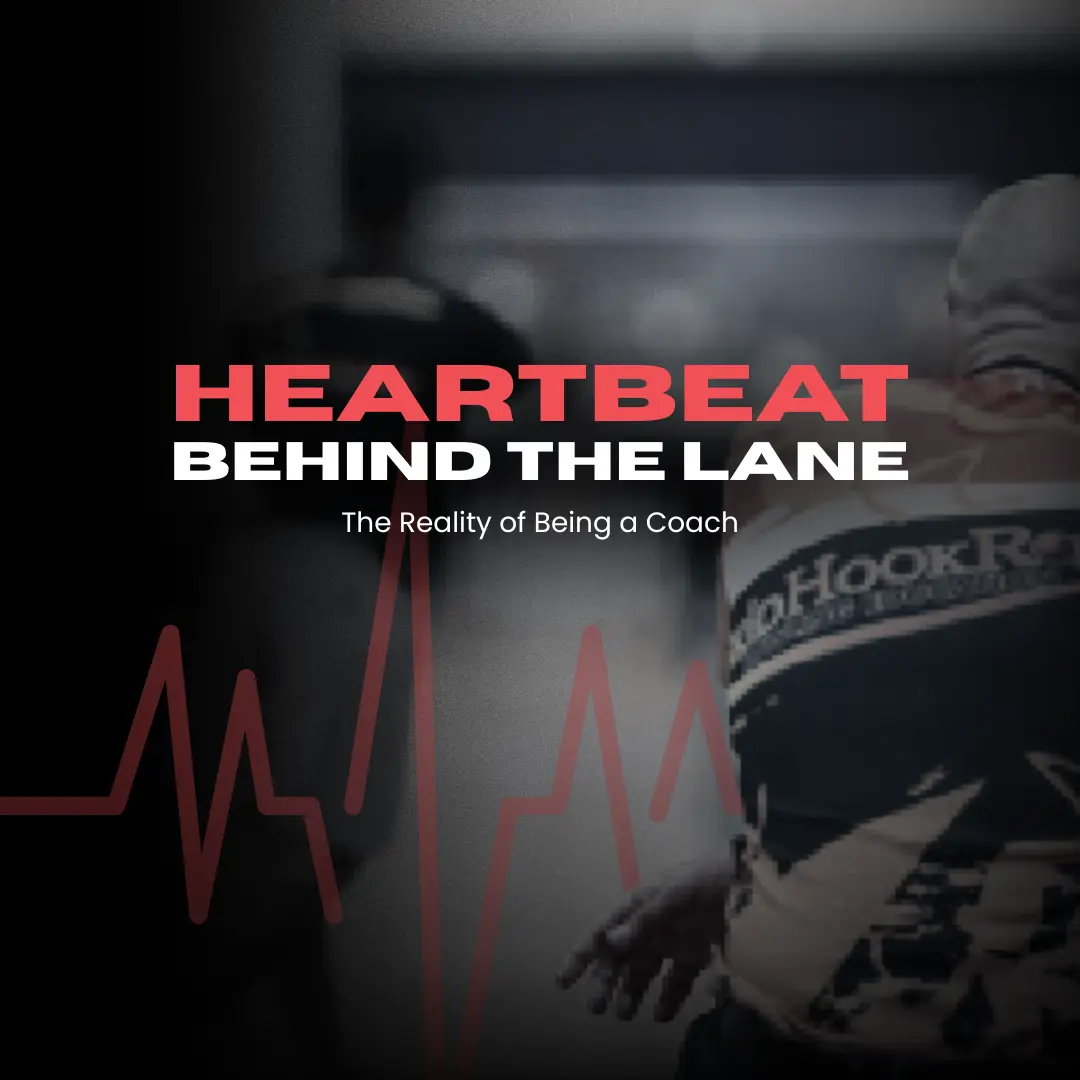 Coach Panagiotis Vardakis standing behind youth bowlers during competition at a bowling tournament