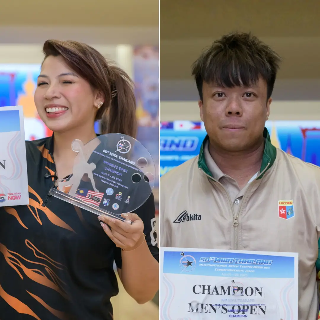 James Lui and Nora Lyana Nastasia celebrate Thailand Open bowling titles in Bangkok