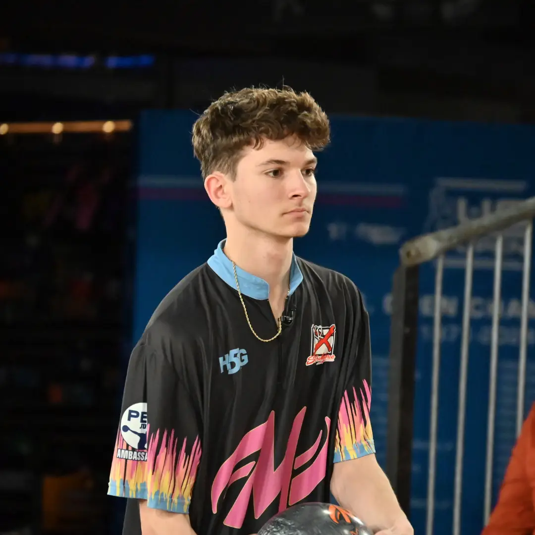 Intercollegiate Singles Championships finalists competing at Ashwaubenon Bowling Alley in Green Bay