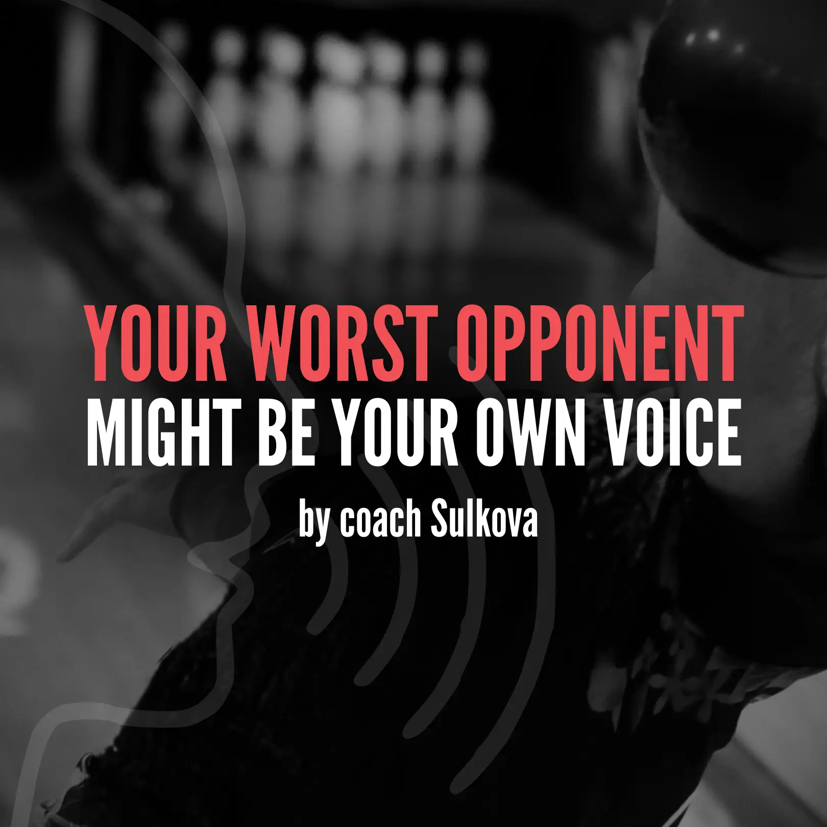 Bowler reflecting on the approach, representing positive self-talk and mental strength in bowling