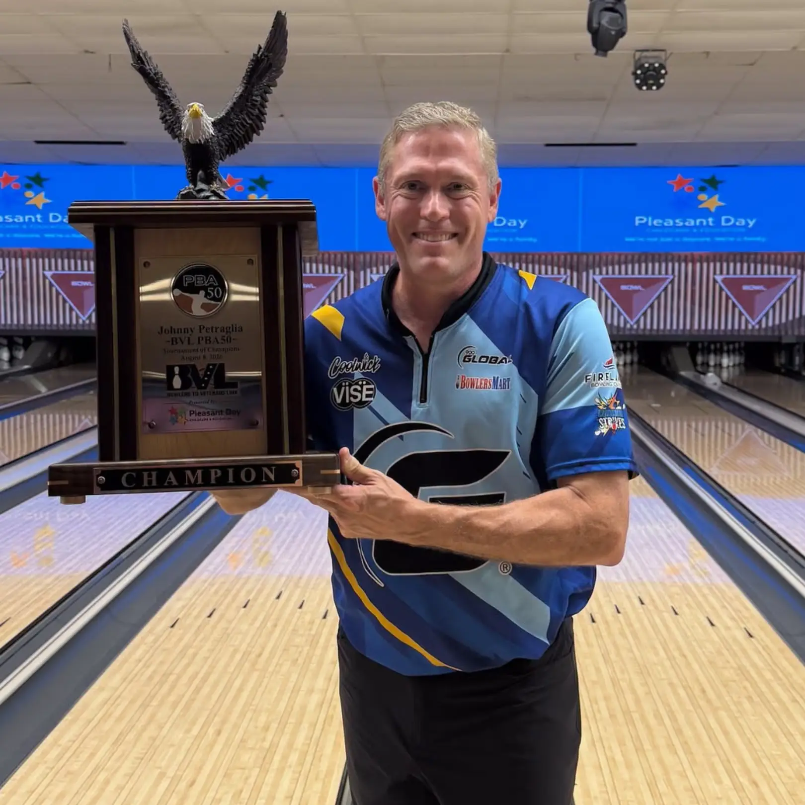 Barnes competing during his victory at the 2026 PBA50 Tournament of Champions in Morgantown