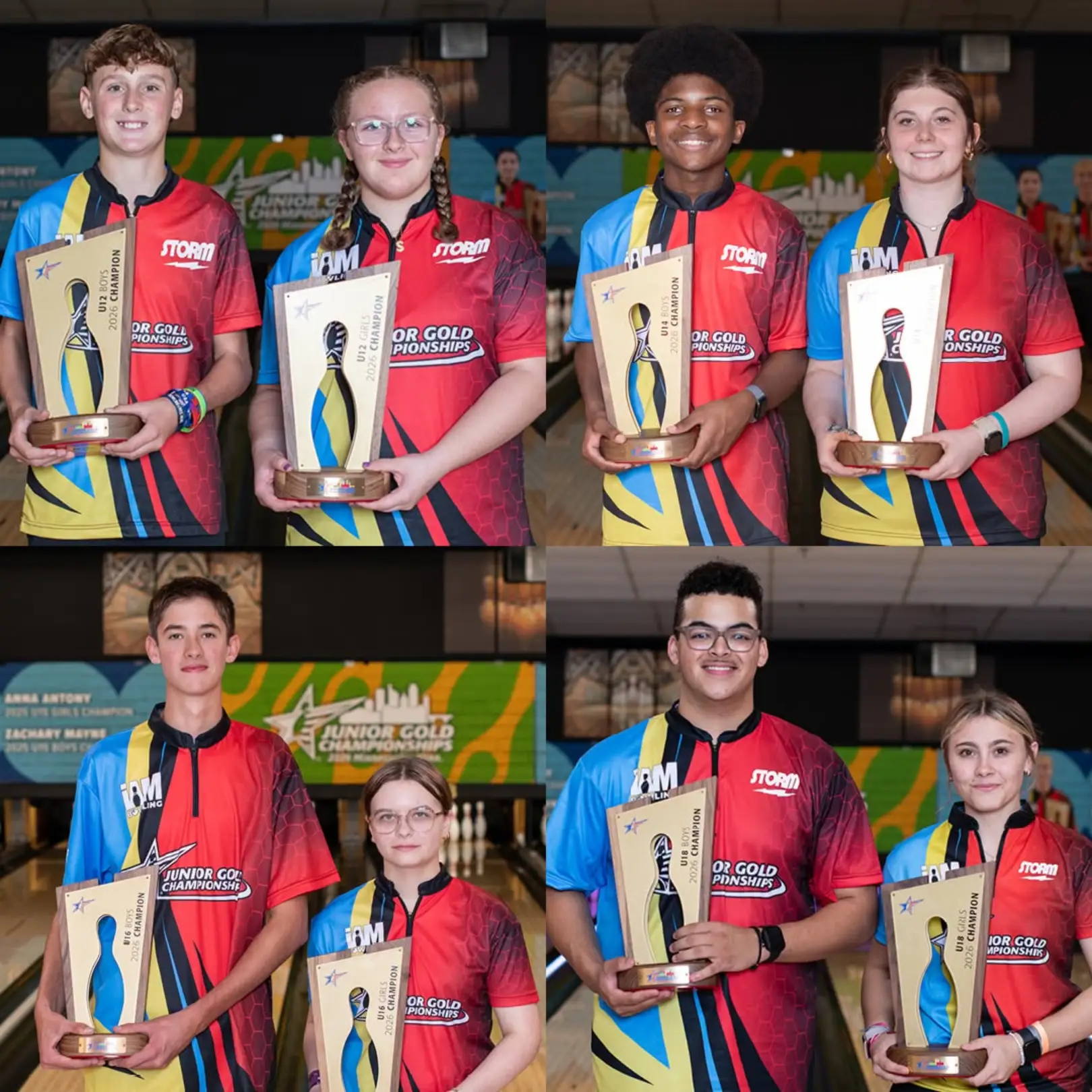 Eight national champions crowned at the 2026 Junior Gold Championships at Cedarvale Lanes