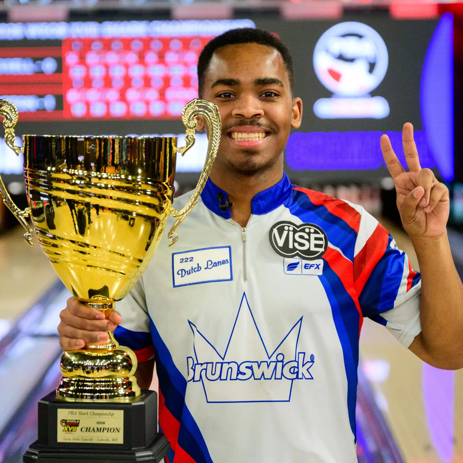 Alex Horton bowling during PBA Shark Championship finals at WSOB XVII